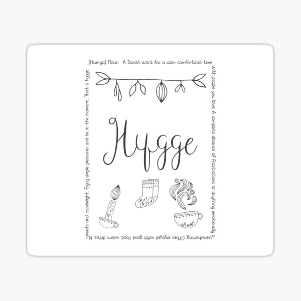 Item preview, Hygge Definition - Typography print designed and sold by Marianne1108.