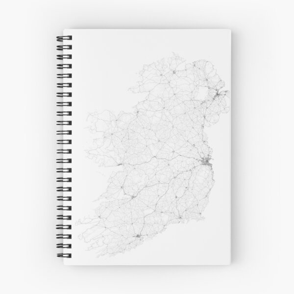 Item preview, Roads of Ireland. (Black on white) designed and sold by Graphical-Maps.