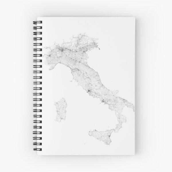 Item preview, Roads of Italy. (Black on white) designed and sold by Graphical-Maps.