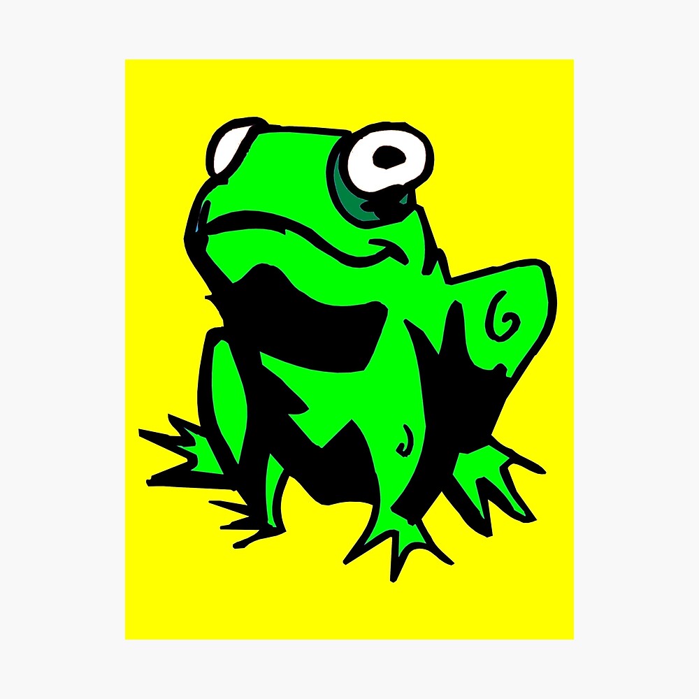 Frosch Fotografischer Comic Druck Poster Von Posterbobs Redbubble