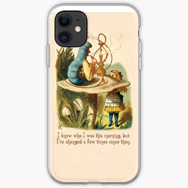Alice in Wonderland Quote - I Knew Who I Was - Caterpillar Quote - 0235 iPhone Soft Case