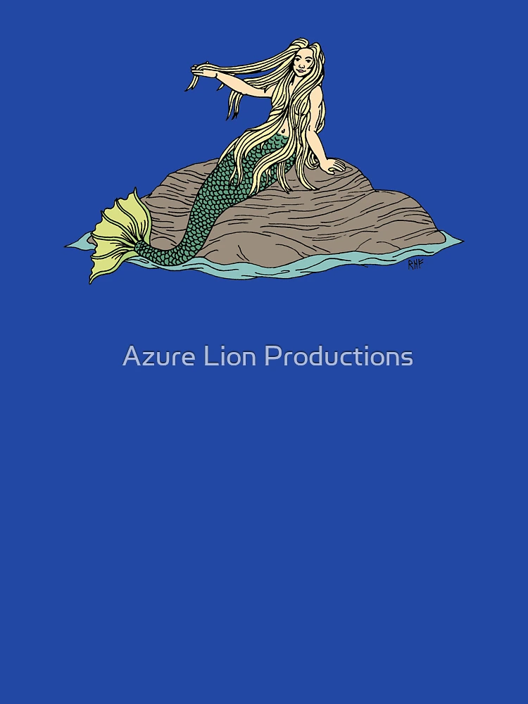 Thumbnail 6 of 6, Zipped Hoodie, Mermaid on Rocks designed and sold by Azure Lion Productions.