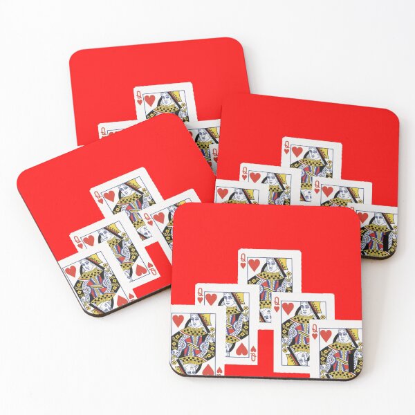 Item preview, ROYAL QUEENS RED HEARTS CASINO NIGHT CARDS designed and sold by sharlesart.