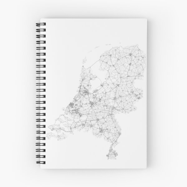 Item preview, Roads of Netherlands. (Black on white) designed and sold by Graphical-Maps.