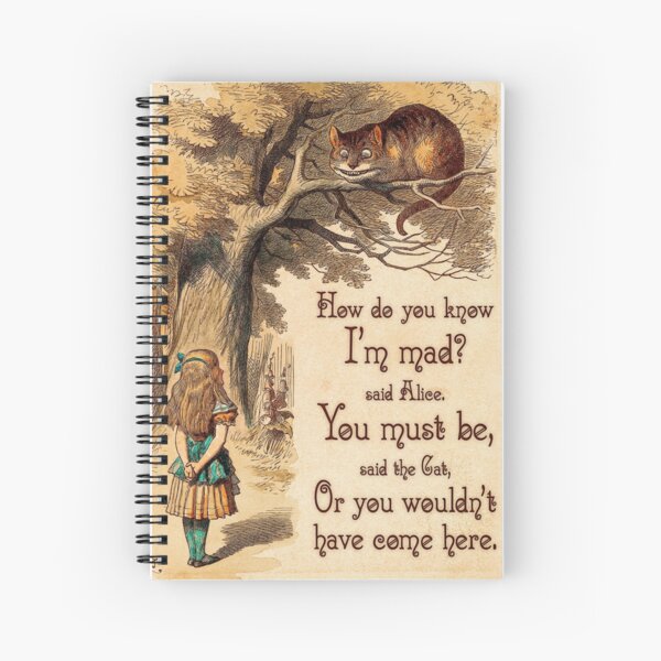 Item preview, Alice in Wonderland Quote - How Do You Know I'm Mad - Cheshire Cat Quote - 0246 designed and sold by ContrastStudios.