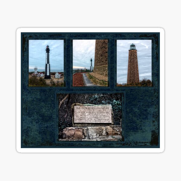 Cape Henry Lighthouses - Old and New Sticker