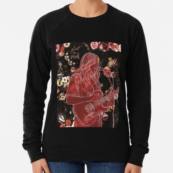 Girl in Red Lightweight Sweatshirt