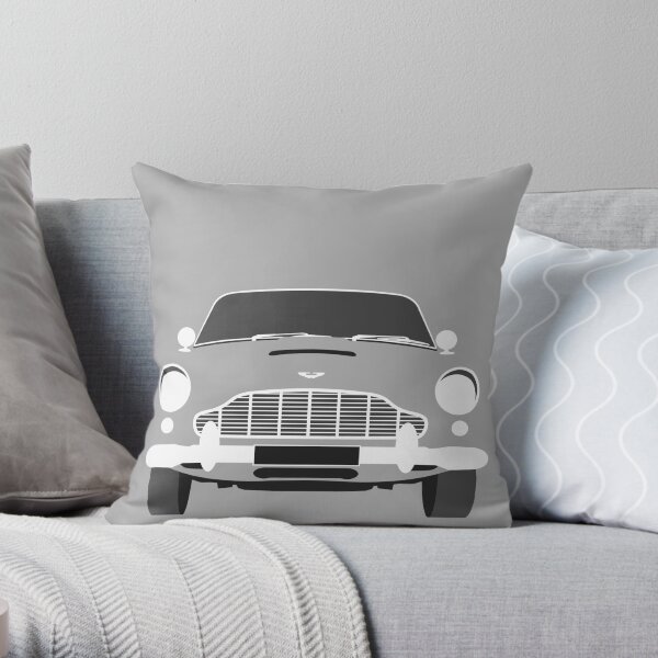 Aston Martin DB5 Minimalist Art Print Throw Pillow