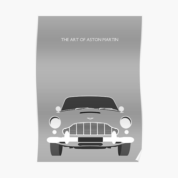 Aston Martin DB5 Minimalist Kunstdruck Poster