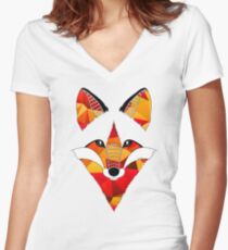 Fire Fox Women's Fitted V-Neck T-Shirt
