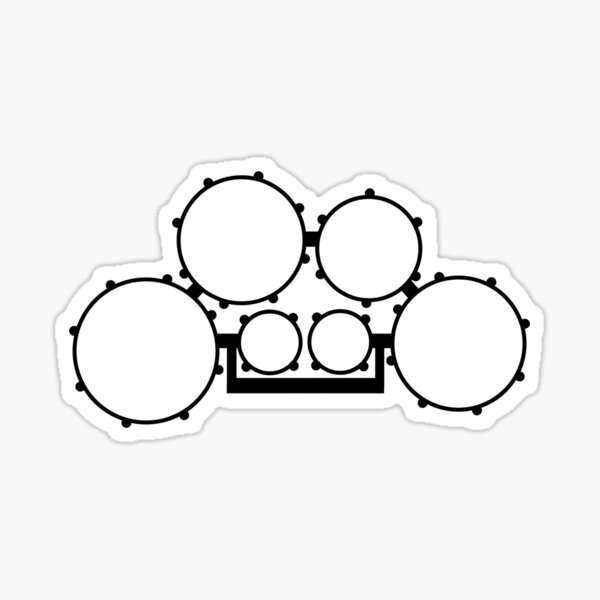 Tenor Drums - Outline Sticker