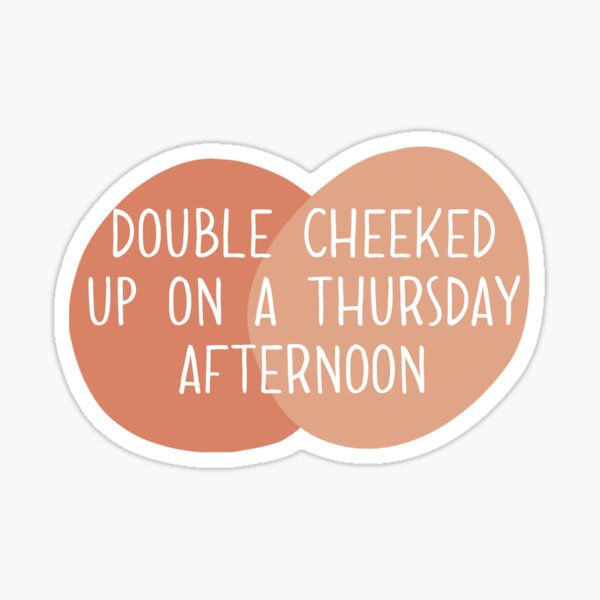 Double Cheeked Up On A Thursday Meme White and Red | Leggings