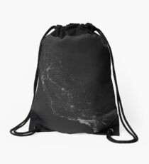 Roads of California. (White on black) Drawstring Bag