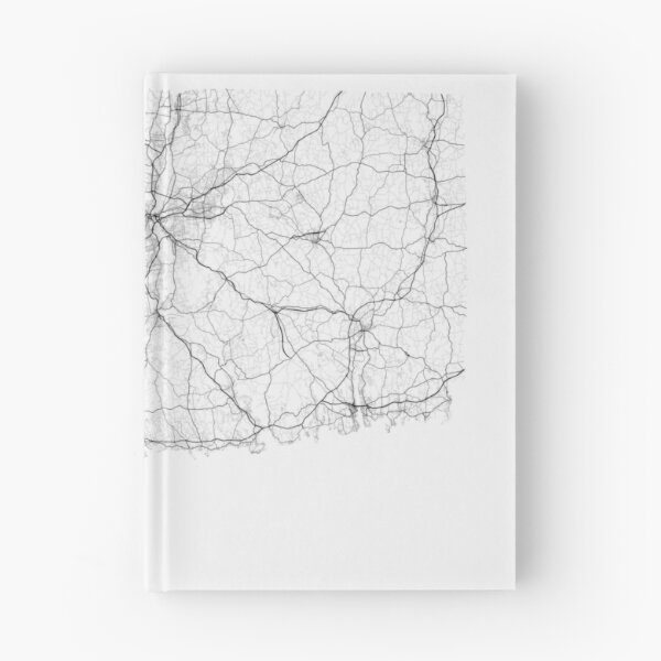 Item preview, Roads of Connecticut. (Black on white) designed and sold by Graphical-Maps.