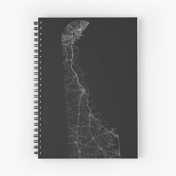 Item preview, Roads of Delaware. (White on black) designed and sold by Graphical-Maps.