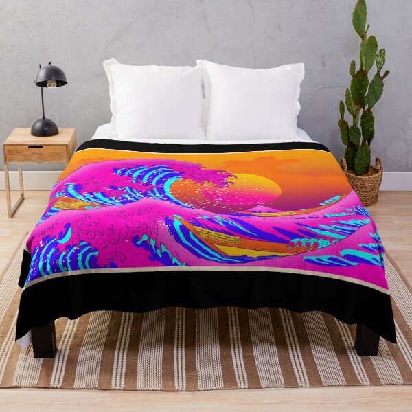 Item preview, great wave off kanagawa neonwave designed and sold by gomskyartstudio.