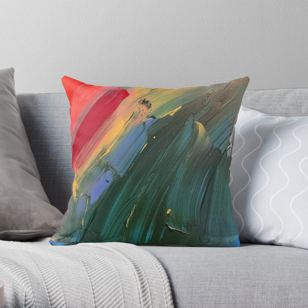 Rainbow junk mail Throw Pillow