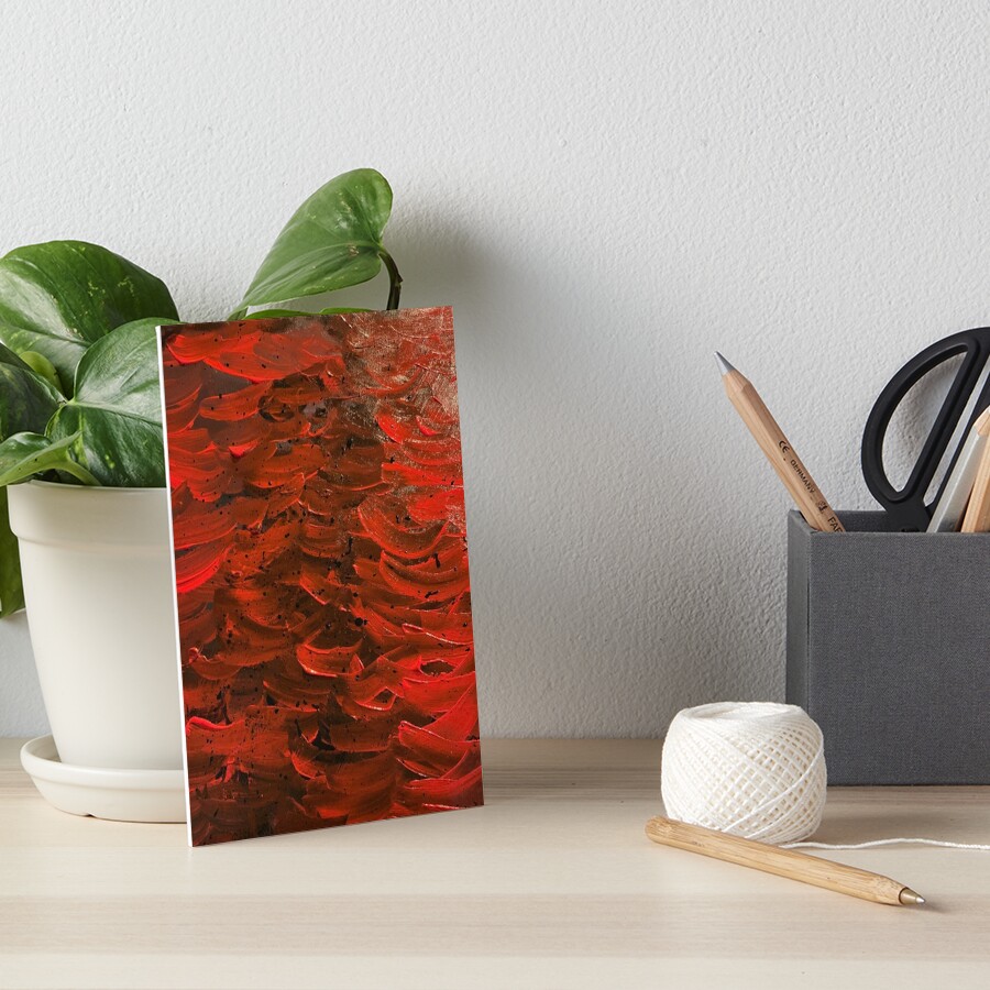 Red Hot Waves Art Board Print