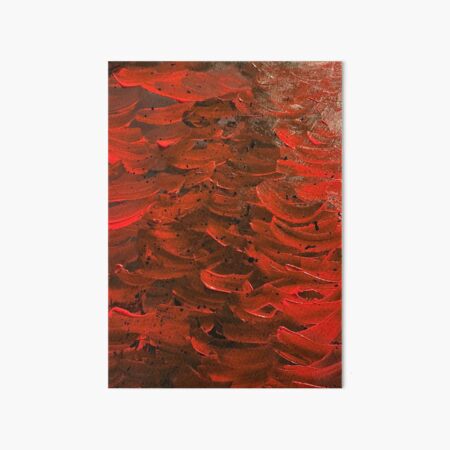 Red Hot Waves Art Board Print
