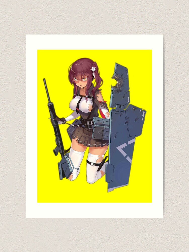 "Saiga12 Girl's Frontline, Sexy Anime Chick (Damaged)" Art Print by