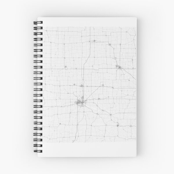 Item preview, Roads of Iowa. (Black on white) designed and sold by Graphical-Maps.