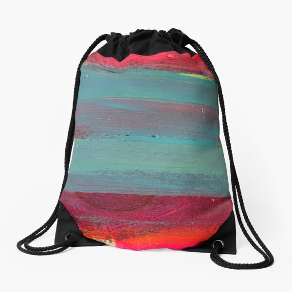 Neon Stripes Drawstring Bag
