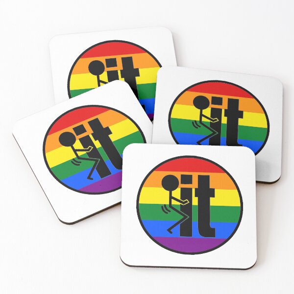 Item preview, F it - rainbow stick figure guy  designed and sold by unionpride.