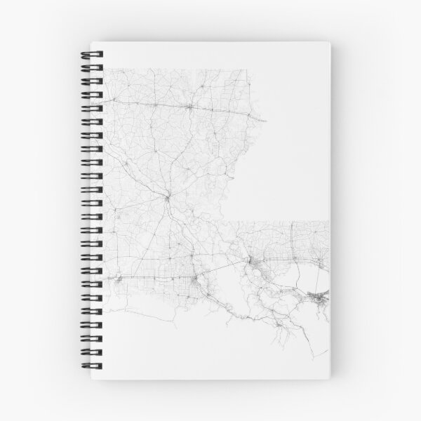 Item preview, Roads of Louisiana. (Black on white) designed and sold by Graphical-Maps.