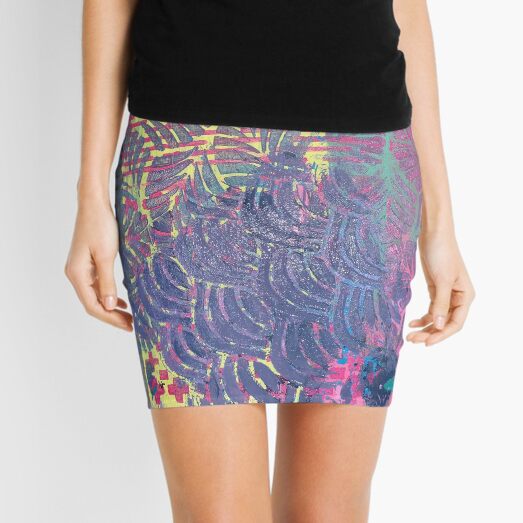 The Purple Palm Tree Mini Skirt