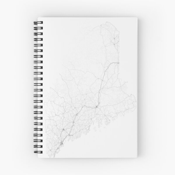 Item preview, Roads of Maine. (Black on white) designed and sold by Graphical-Maps.