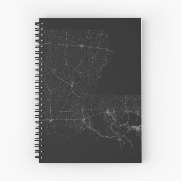 Item preview, Roads of Louisiana. (White on black) designed and sold by Graphical-Maps.