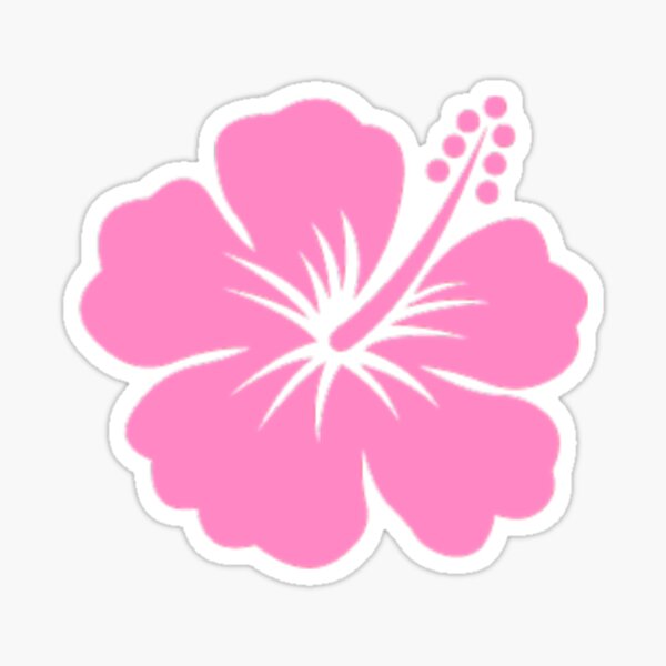 light pink hibiscus flower Sticker