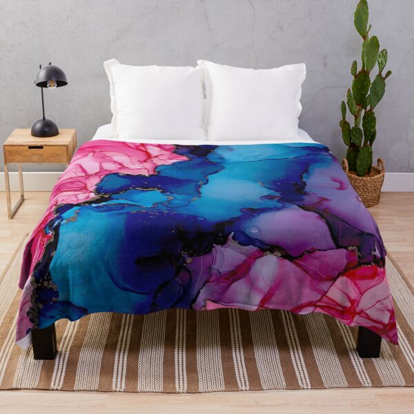 Item preview, Water and Roses: Original Abstract Alcohol Ink Painting designed and sold by herzart.