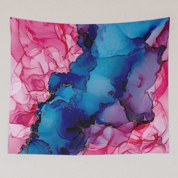 Item preview, Water and Roses: Original Abstract Alcohol Ink Painting designed and sold by herzart.