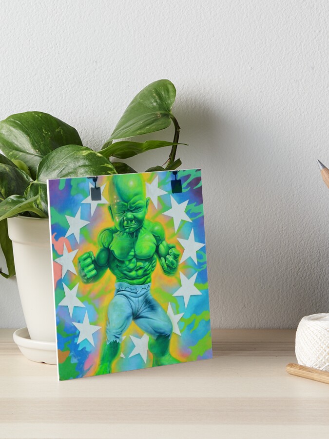 Baby Hulk Street Art Art Board Print By Marycate01 Redbubble