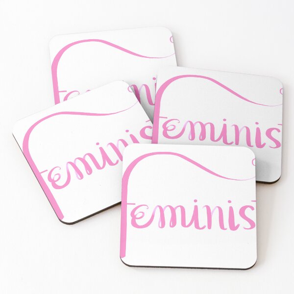 Item preview, Feminist, script, pink, lettering designed and sold by AnnMariePrjct.