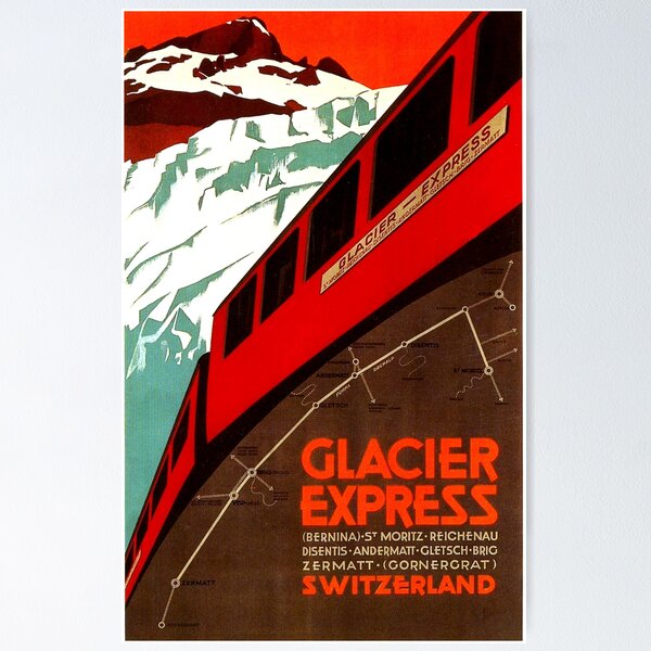 Item preview, Vintage Travel - Glacier Express designed and sold by Culturio.
