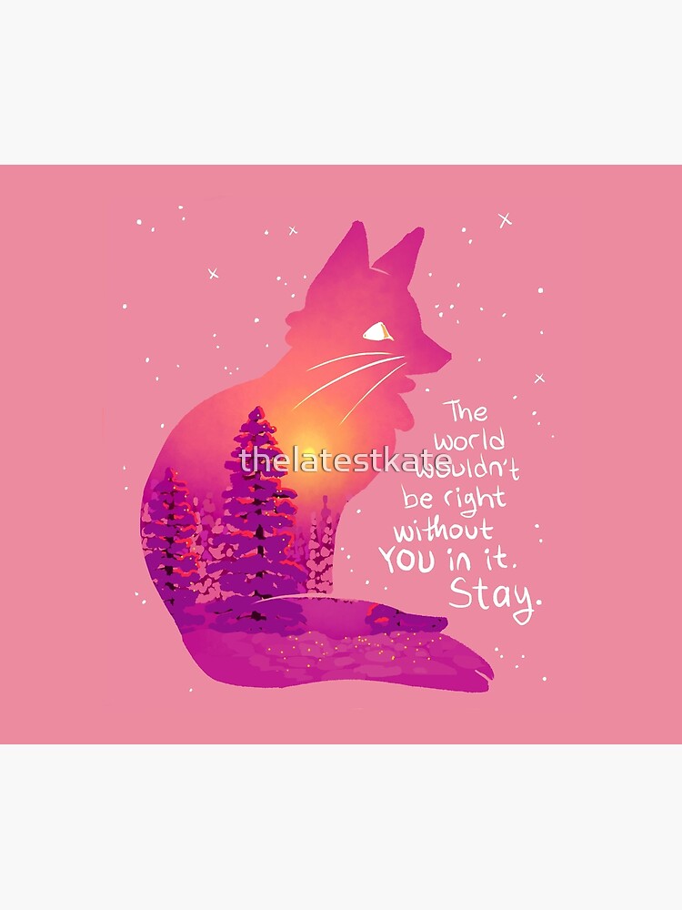 "The World Wouldn't Be Right Without You" Snowy Sunset Fox by thelatestkate