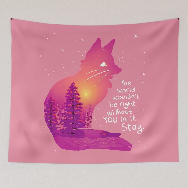 Item preview, "The World Wouldn't Be Right Without You" Snowy Sunset Fox designed and sold by thelatestkate.