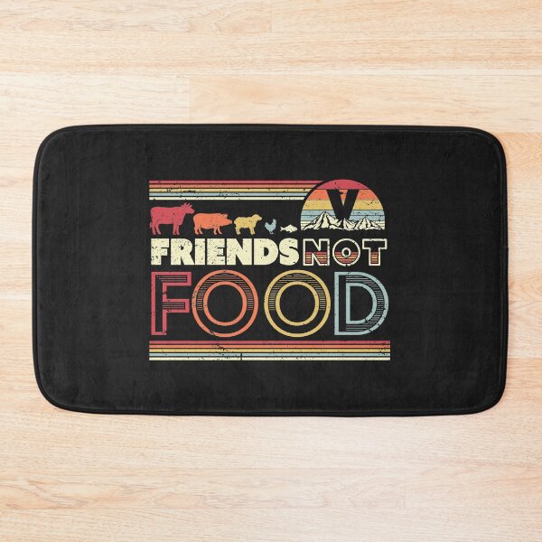 Item preview, Friends Not Food Graphic. Retro Style Vegan, Vegetarian Design designed and sold by PackAPunch.