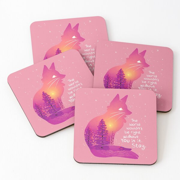 Item preview, "The World Wouldn't Be Right Without You" Snowy Sunset Fox designed and sold by thelatestkate.
