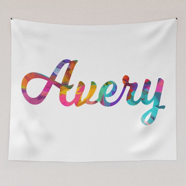 Item preview, Avery abstract painting girl's name designed and sold by ComicKitsch.