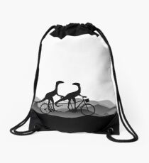 DINO BYCICLE - DINO on bycicle - Dino Collection Drawstring Bag