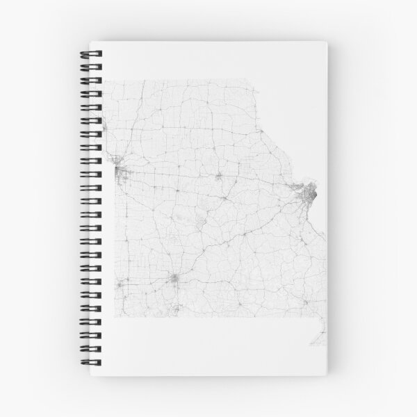 Item preview, Roads of Missouri. (Black on white) designed and sold by Graphical-Maps.