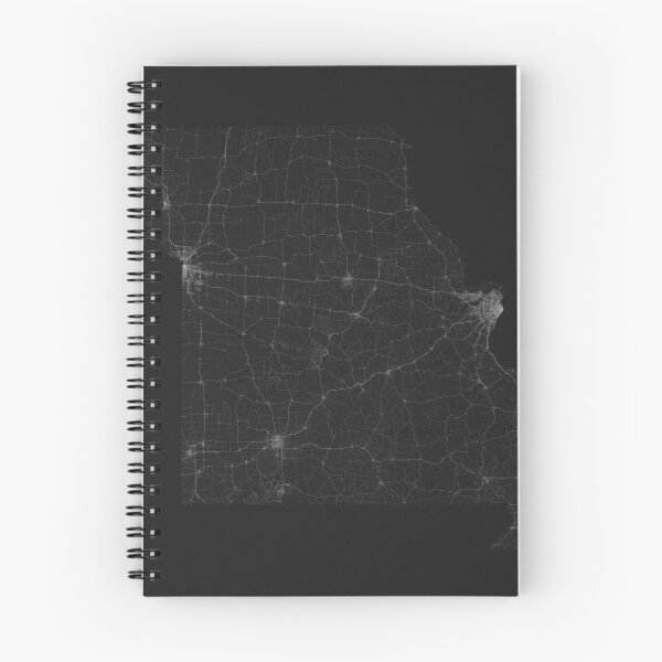 Item preview, Roads of Missouri. (White on black) designed and sold by Graphical-Maps.