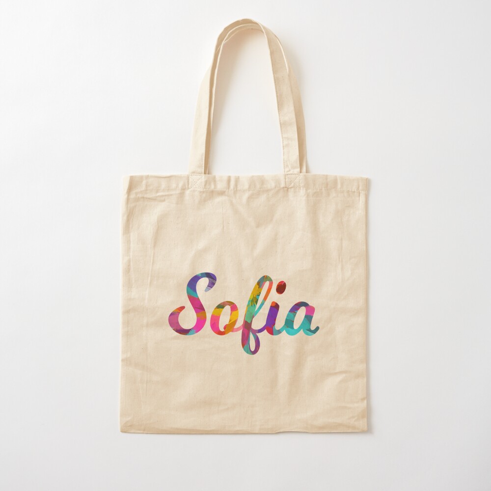 Sofia Abstract Painting Girl S Name Tote Bag By Comickitsch Redbubble