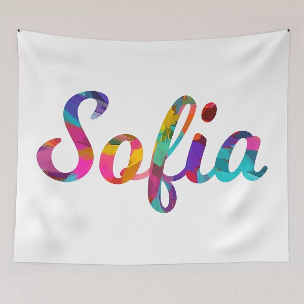 Item preview, Sofia abstract painting girl's name designed and sold by ComicKitsch.