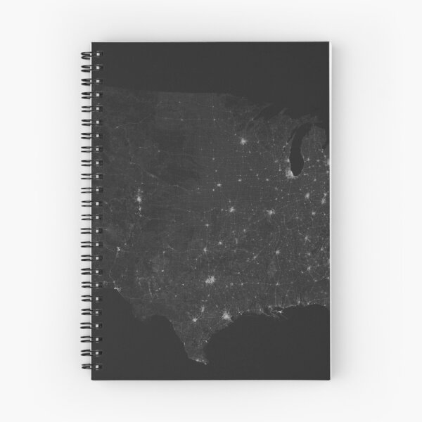 Item preview, Roads of USA. (White on black) designed and sold by Graphical-Maps.
