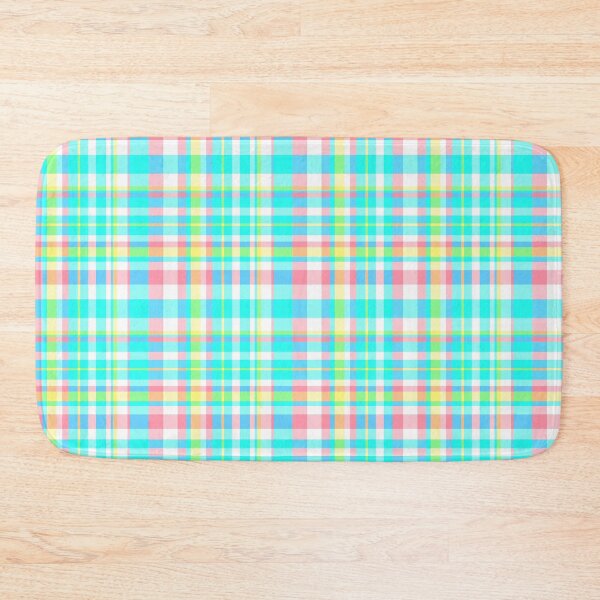 Item preview, Pastel Aqua Blue Pink Yellow Plaid Spring Preppy designed and sold by funnytshirtemp.