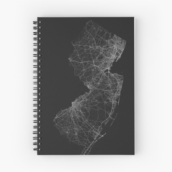 Item preview, Roads of New Jersey. (White on black) designed and sold by Graphical-Maps.